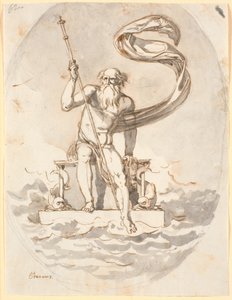 Oceanus em seu trono no mar de Nicolai Abildgaard