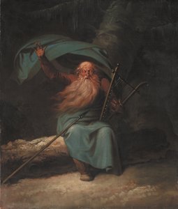 Ossian cantando sua canção do cisne de Nicolai Abildgaard
