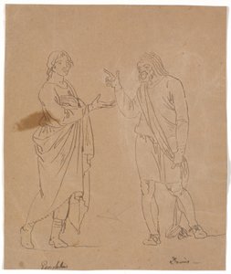 Pamphilus e Davus i samtale de Nicolai Abildgaard