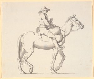 O ancinho a cavalo quando ele recolhe os gatos mortos das ruas de Nicolai Abildgaard