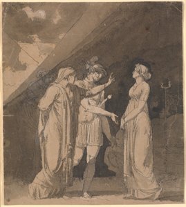 Cena de "Le triumvirat" de Voltaire, presumivelmente Ato 2, Cena 2 de Nicolai Abildgaard