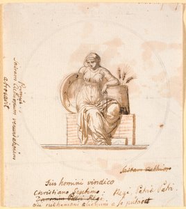 Figura feminina alegórica sentada de Nicolai Abildgaard