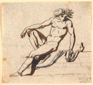 Modelo masculino sentado de Nicolai Abildgaard
