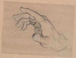 Estudo de uma mão de Nicolai Abildgaard