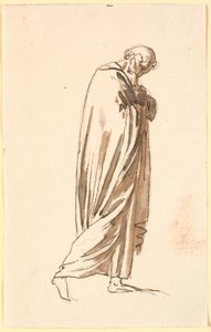 Estude para a figura mais à esquerda em Td 540.29. de Nicolai Abildgaard