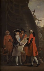 A construção do cais de Copenhague no reinado de Cristiano VI de Nicolai Abildgaard