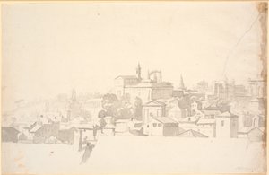 Vista de uma cidade com arquitetura sulista de Nicolai Abildgaard