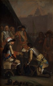 Magnus Stenbock Rende a Fortaleza de Tønning a Frederick IV em 1714, 1785. de Nicolai Abraham Abildgaard