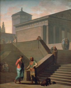 Cena de Andria (inspirada na peça de teatro de Terence) de Nicolai Abraham Abildgaard