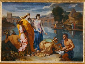 Moise sauve des eaux - Moisés salvo das águas. 1638 ... de Nicolas (attr.to) Poussin