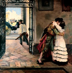 O adeus do toureiro. Pintura de Nicolas Alperiz (1865-1928), final do século XIX e início do século XX. Óleo sobre tela. Colecção privada. de Nicolas Alperiz