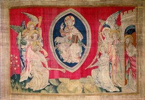 O Sétimo Selo, no.17 de &39;Tha Apocalypse of Angers&39;, 1373-87 (tapeçaria) de Nicolas Bataille