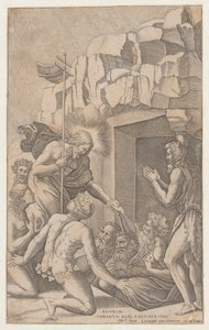 Cristo no Limbo, depois de Rafael, 1541., 1541. de Nicolas Beatrizet