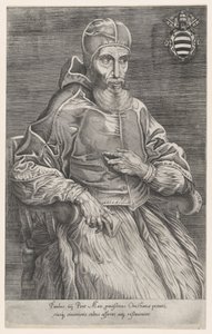Retrato do Papa Paulo IV, 1530-66., 1530-66. de Nicolas Beatrizet