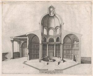 O Espelho Romano da Magnificência: Interior do Latrão, séc. XVI., séc. XVI. de Nicolas Beatrizet