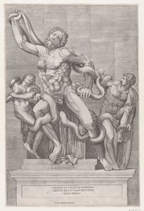 Espelho da magnificência romana: Laocoonte, século XVI., século XVI. de Nicolas Beatrizet