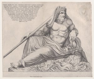 Espelho da magnificência romana: The Ocean God, 1560., 1560 de Nicolas Beatrizet