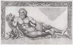 O Espelho Romano da Magnificência: O Tibre, meados do século XVI., meados do século XVI. de Nicolas Beatrizet