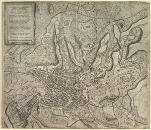Vista de Roma do oeste, 1557 de Nicolas Beatrizet