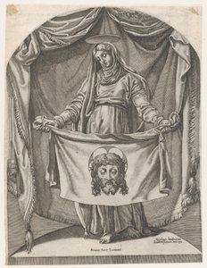 St Verônica com o Sudário, depois de Michelangelo, 1540-66., 1540-66 de Nicolas Beatrizet