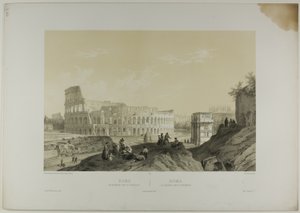 Roma: O Coliseu e o Arco de Constantino, placa 38 de Italie Monumentale et Pittoresque