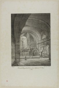 Vista da Capela do Calvário na Igreja de São Roque, Paris