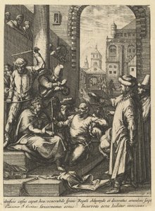 A coroação de espinhos, de A paixão de Cristo, meados do século XVII. de Nicolas Cochin