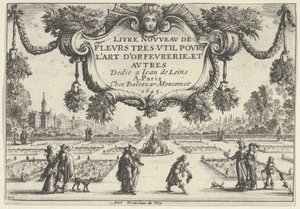 Placa de título, do Novo Livro de Flores Muito Úteis, 1645., 1645.