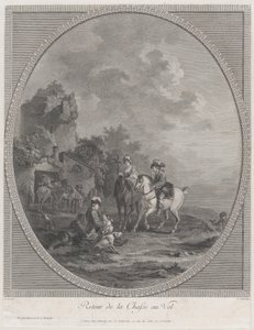 Retorno da caça ao jogo, 1786., 1786. de Nicolas Colibert