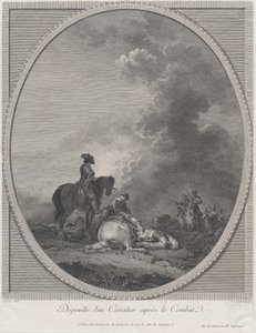 O cadáver de um soldado após o combate, 1781., 1781. de Nicolas Colibert