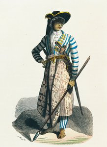 Jovem Javan em traje de guerra