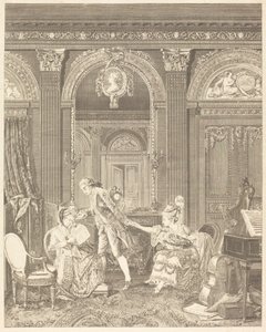 O Doce Bilhete de Nicolas Delaunay after Nicolas Lavreince