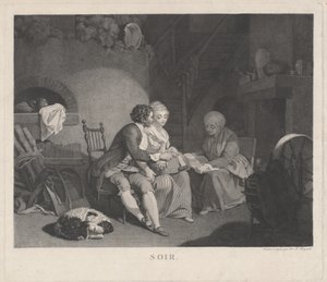 Noite de Soir, década de 1780. de Nicolas Francois Regnault