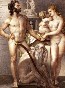 Anatomia do Homem - As 3 Idades 1884 de Nicolas Henri (after) Jacob
