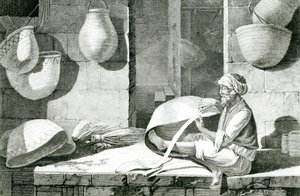 Fabricante de tapetes e tecelão de cestos de Nicolas Jacques (after) Conte