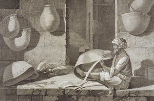 The Basket Maker, do Volume II Artes e Ofícios de "Descrição do Egito", gravado por Schroeder, pub. sob as ordens de Napoleão de Nicolas Jacques (after) Conte