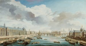 O Louvre, a Pont-Neuf e o Collège des Quatre-Nations, 1755.