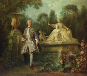 Retrato do Actor Grandval, c.1742 (óleo sobre tela) de Nicolas Lancret