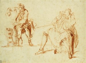 Estudos de dois homens, de Nicolas Lancret