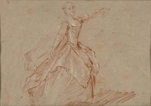 Estudo para A Dança Entre o Pavilhão e a Fonte de Nicolas Lancret