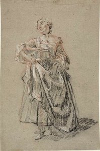 Estudo de uma mulher de Nicolas Lancret