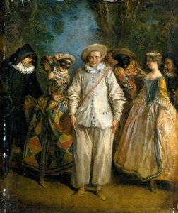 Os atores da Commedia dellArte de Nicolas Lancret