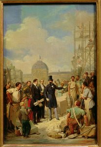 Estudo para Napoleão III (1808-1873) Visita às obras do Louvre, 1854
