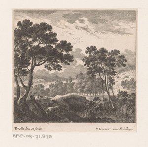 Paisagem com árvores e mais de Nicolas Perelle