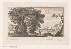 Paisagem com figura e gado Paisagens (título da série) de Nicolas Perelle