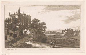 paisagem com catedral de Nicolas Perelle