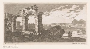Paisagem com ruína com dois arcos de Nicolas Perelle