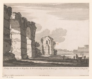 Paisagem com ruínas e vaqueiros
Vestige des Arcades ou Acqueducs de Friscati (...) (título sobre o objecto)