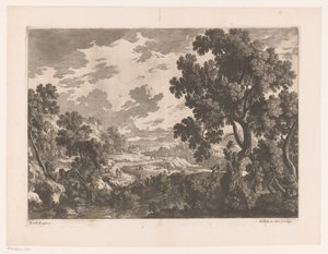 Paisagem fluvial com estrada sinuosa de Nicolas Perelle