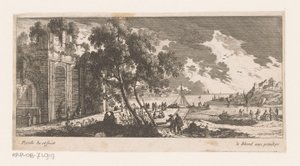 Ruína no cais junto ao mar de Nicolas Perelle
